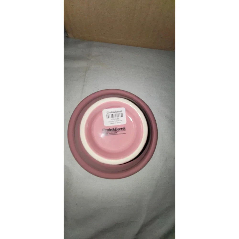 Crate & Barrel Pink Cupcake Pedestal Ramekin Bowls Set of 6 Girlie Summer Spring